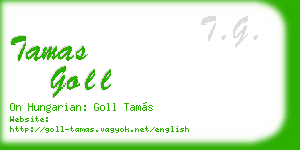 tamas goll business card
